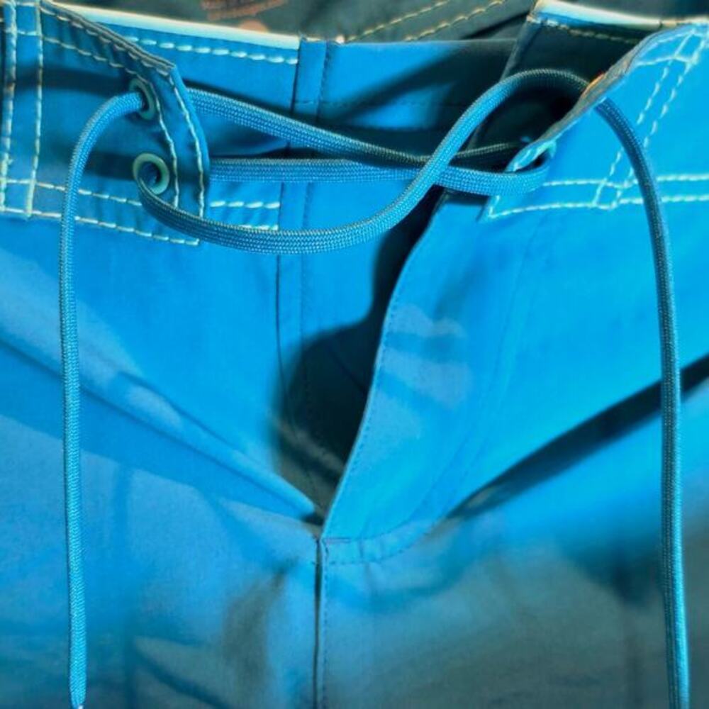 Title‎ Nine Carve Designs Board Shorts Lace Up Sz 14 XL Teal Green Swim Unlined - Picture 5 of 11
